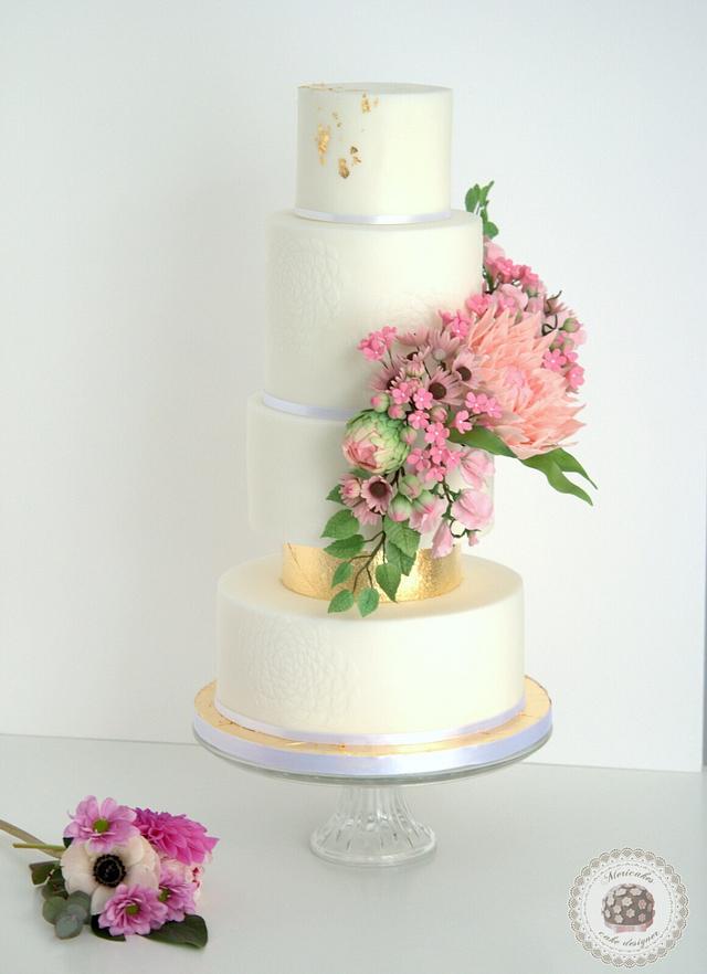Spring Blooms Wedding Cake Mericakes Cake Designer CakesDecor