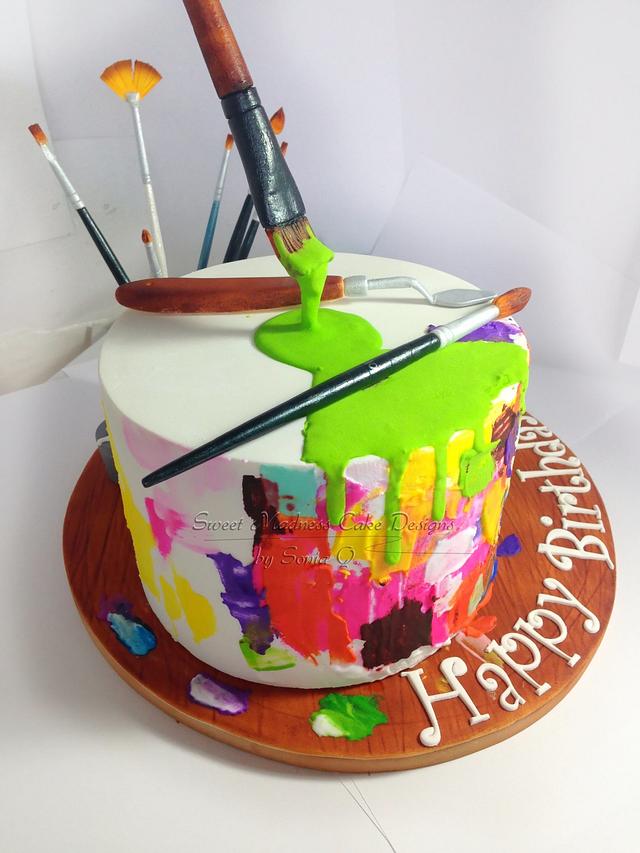 The Paint Palette Cake by Sweet Madness Cake Designs CakesDecor