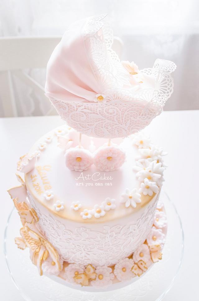 Christening Cake - Cake by Art Bakin’ - CakesDecor