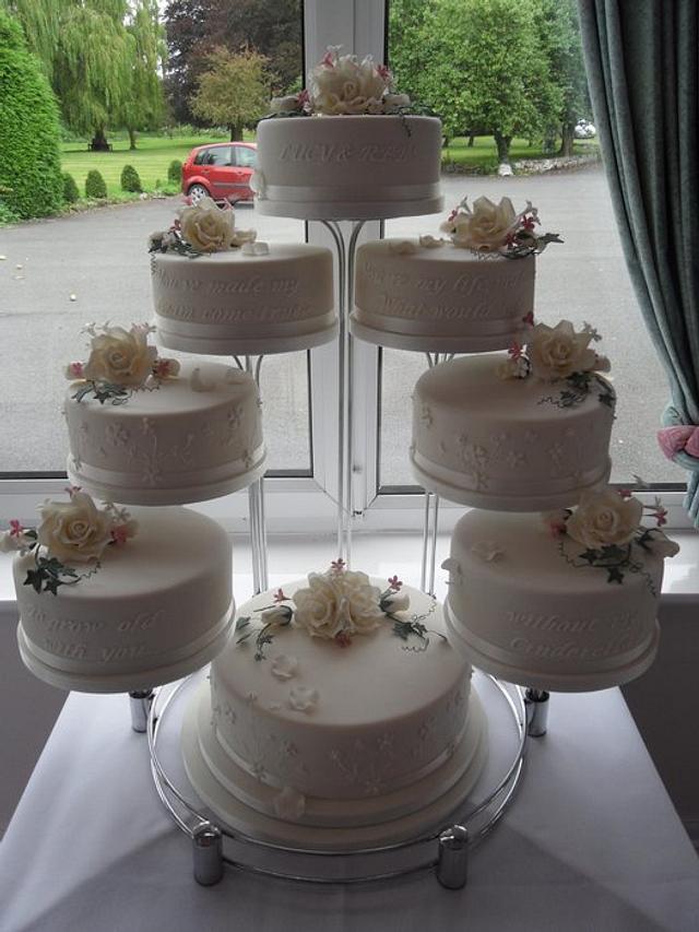 8 Tiered Wedding Cake. - Decorated Cake by - CakesDecor