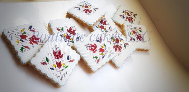 Bulgarian embroidery cookie set 