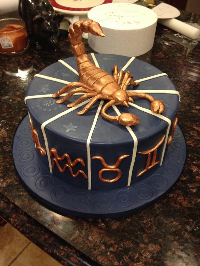 Scorpion Zodiac Themed Cake