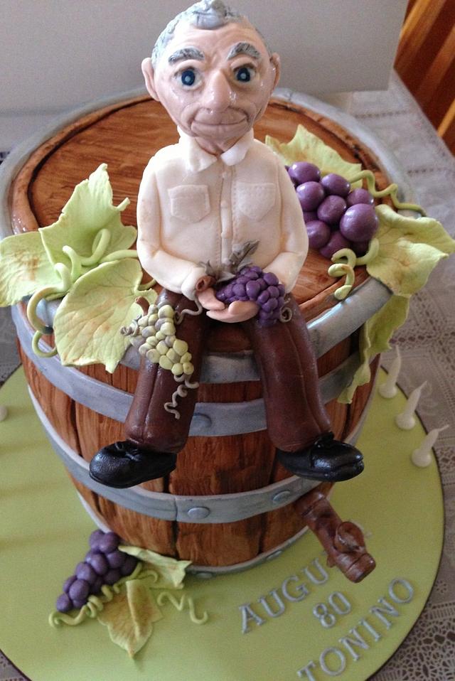 Wine barrel cake... - Decorated Cake by Baked Stems - CakesDecor