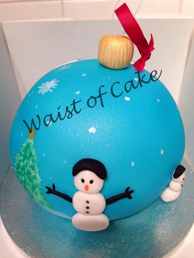 Christmas bauble cake - Decorated Cake by Waist of Cake - CakesDecor