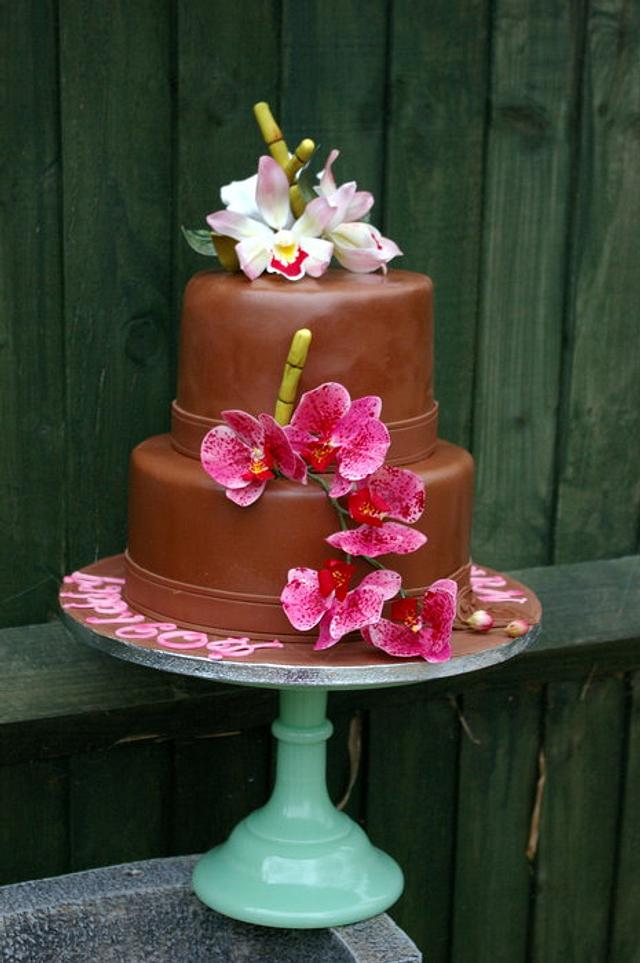 Exotic Orchids Cake Decorated Cake By Nadya Cakesdecor