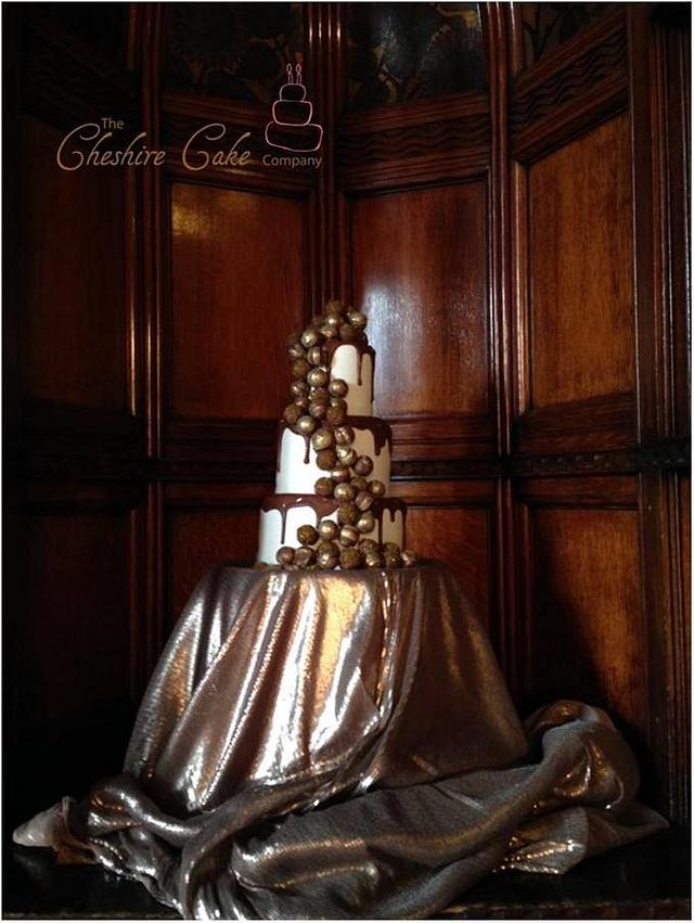 Chocolate truffle wedding cake Decorated Cake by The CakesDecor