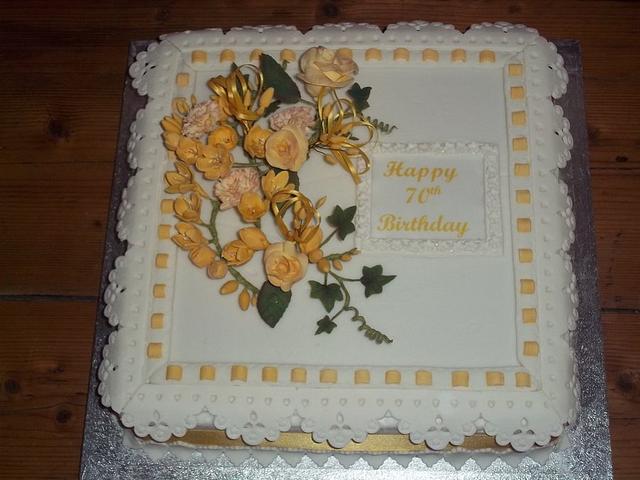 Formal birthday cake - Decorated Cake by femmebrulee - CakesDecor