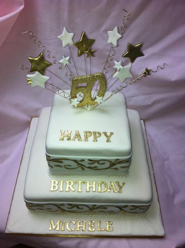 50th birthday Decorated Cake by loobie CakesDecor