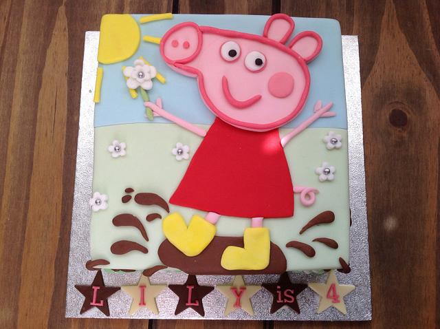 Peppa Pig birthday cake - Decorated Cake by Mrs BonBon - CakesDecor