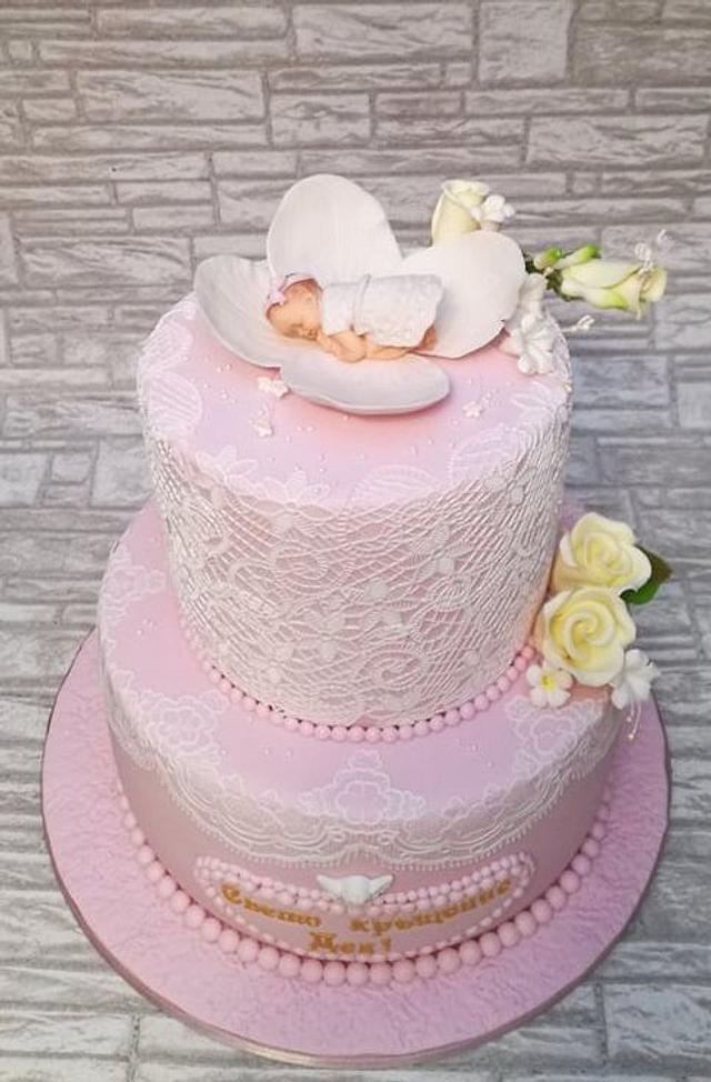 Christening cake - Decorated Cake by Rositsa Lipovanska - CakesDecor