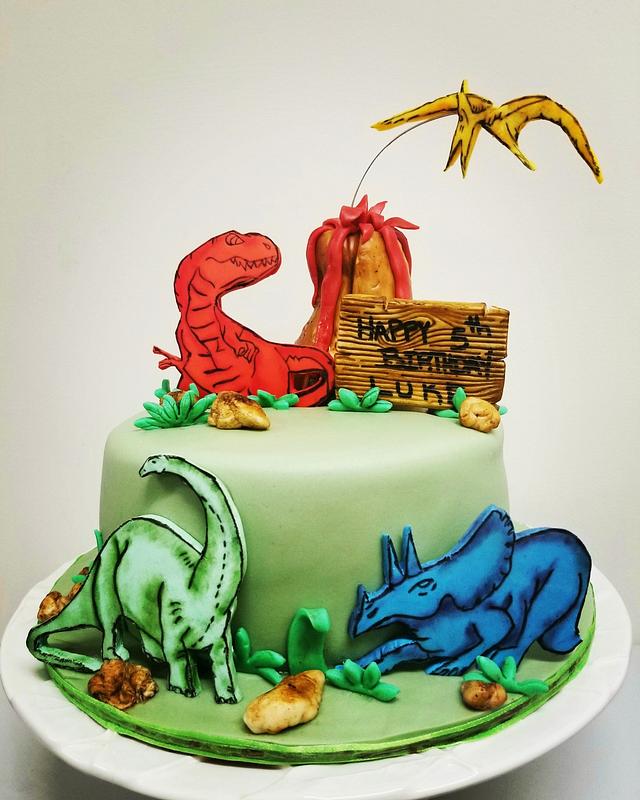 Dinosaur cake - Decorated Cake by Cakes Abound - CakesDecor