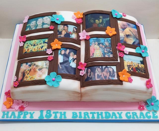 90Th Birthday Photo Album Cake - CakeCentral.com