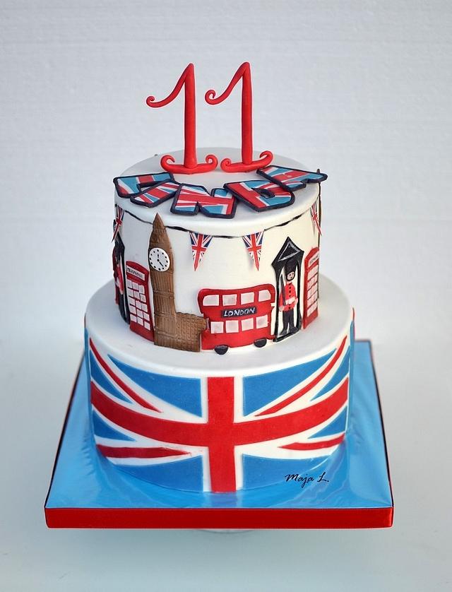 happy journey london cake