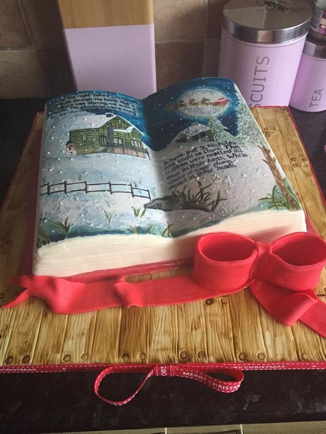 Christmas Book  Decorated Cake by Yvonnescakecreations  CakesDecor