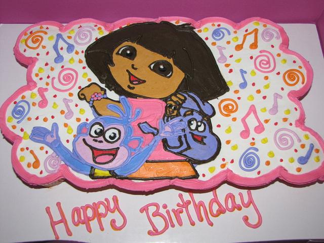 Dora and Boots cupcake cake