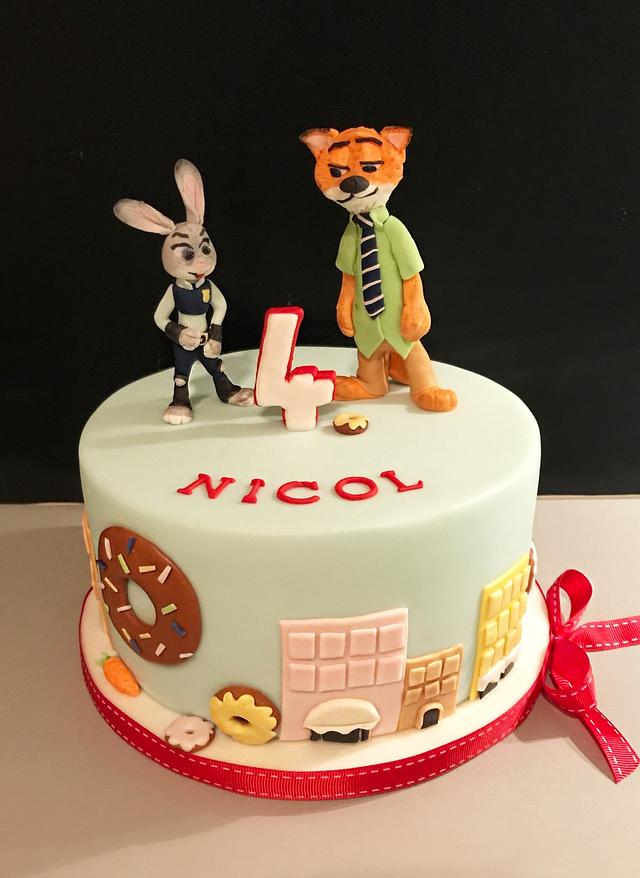 Mr. Big, Judy Hopps & Nick (Cake by HotMamasCakes @Instagram) #Zootopia |  Zootopia cake, Disney birthday cakes, Movie cakes