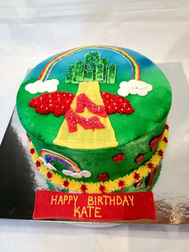 Ruby Red Slippers Decorated Cake by Dawn Henderson CakesDecor