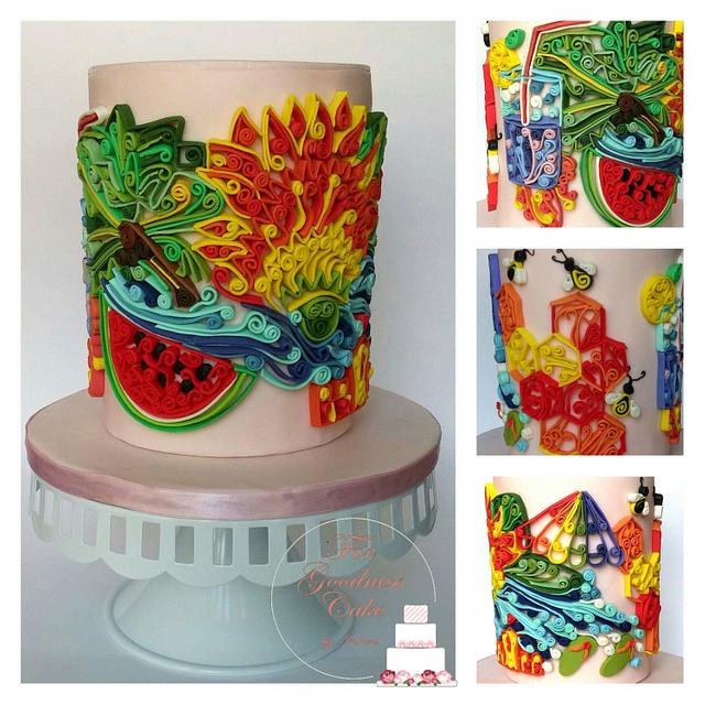 Sweet Summer Collaboration - Sugar Quilling Cake