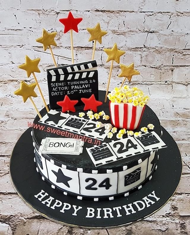 24th Birthday Cake Topper SVG Graphic by Rizu Designs · Creative Fabrica