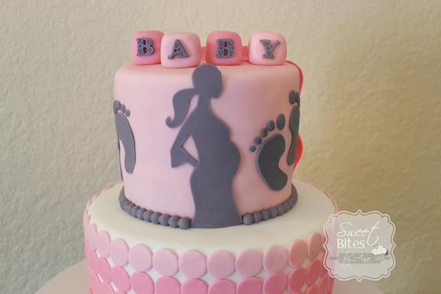 Pink Ombre Baby Shower Cake Cake By Sweet Bites By Ana Cakesdecor