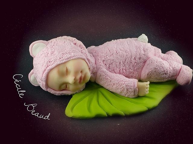 Inspiration Anne Geddes Baby Girl Cake By Cecile Cakesdecor