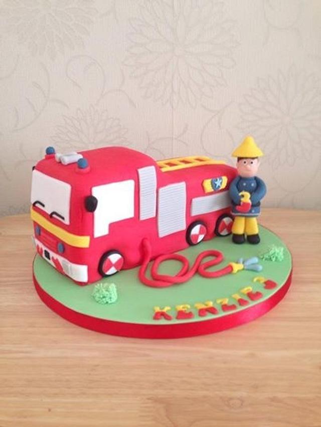 Fireman Sam Cake - Decorated Cake by Sajocakes - CakesDecor