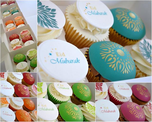 Bright colourful, un and classy Eid cupcakes - Decorated - CakesDecor