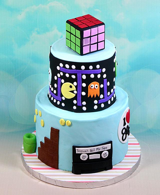 80s theme - Decorated Cake by soods - CakesDecor