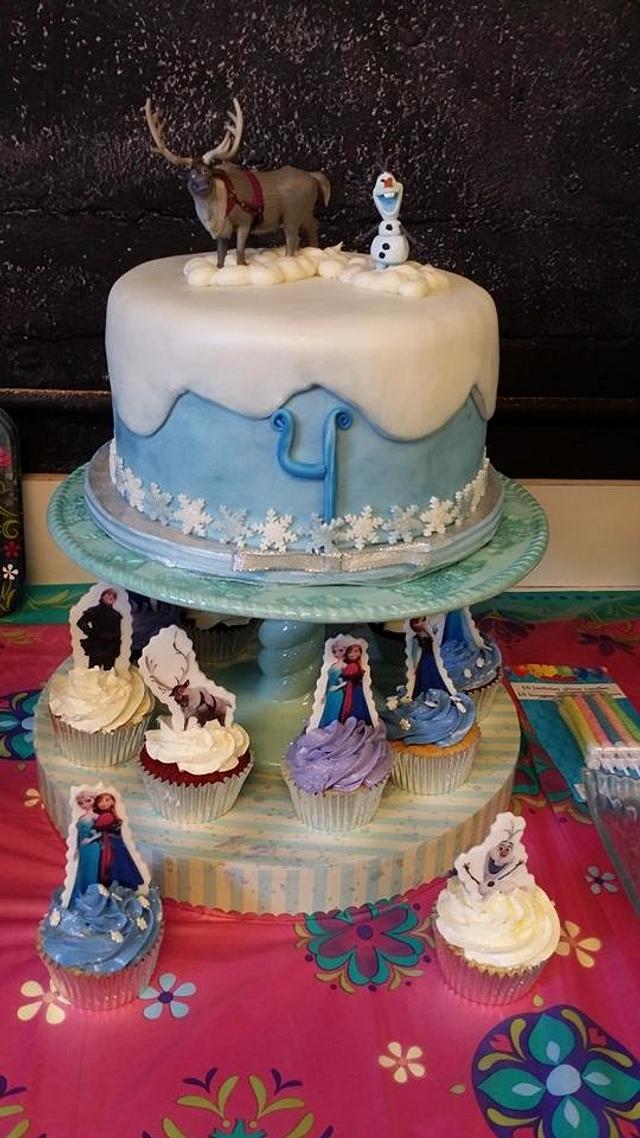 Frozen Dessert Table - Decorated Cake by Melissa - CakesDecor