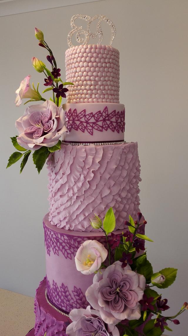 Purple wedding cake ...