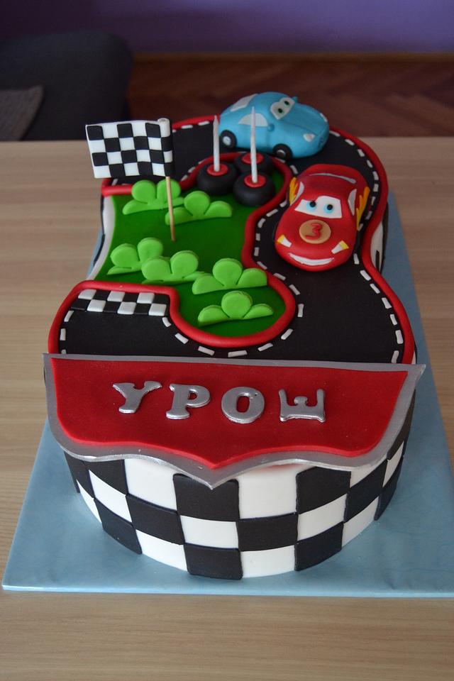 Cars cake - Decorated Cake by Zaklina - CakesDecor