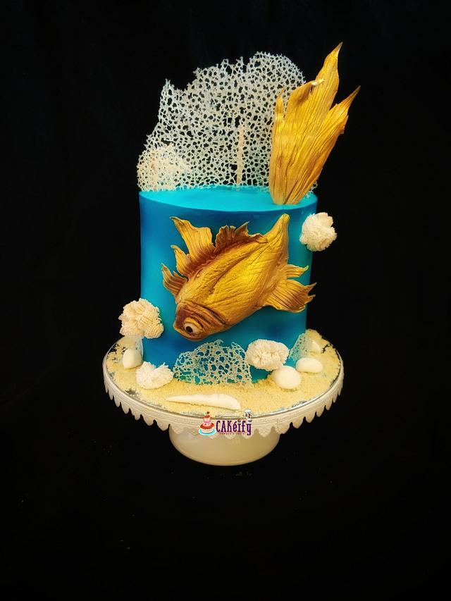 Fish Theme Cake Decorated Cake By Nikita Shah CakesDecor   F5ad85a11d874d57b8fa9be71f7e1379 