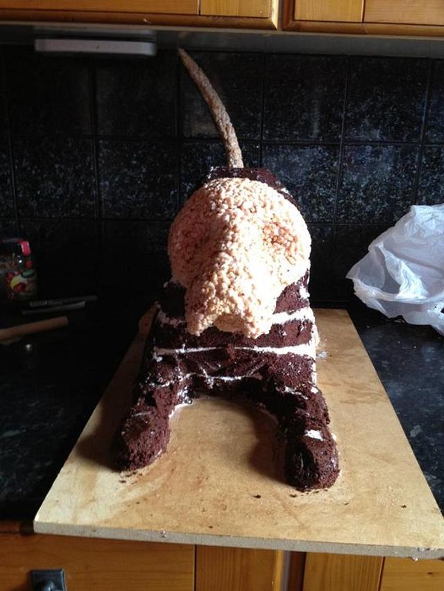 Sculpted Dog Cake by Carole Wynne CakesDecor