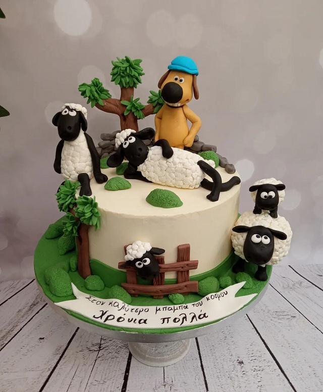 Shaun the sheep birthday cake Decorated Cake by Evdokia CakesDecor