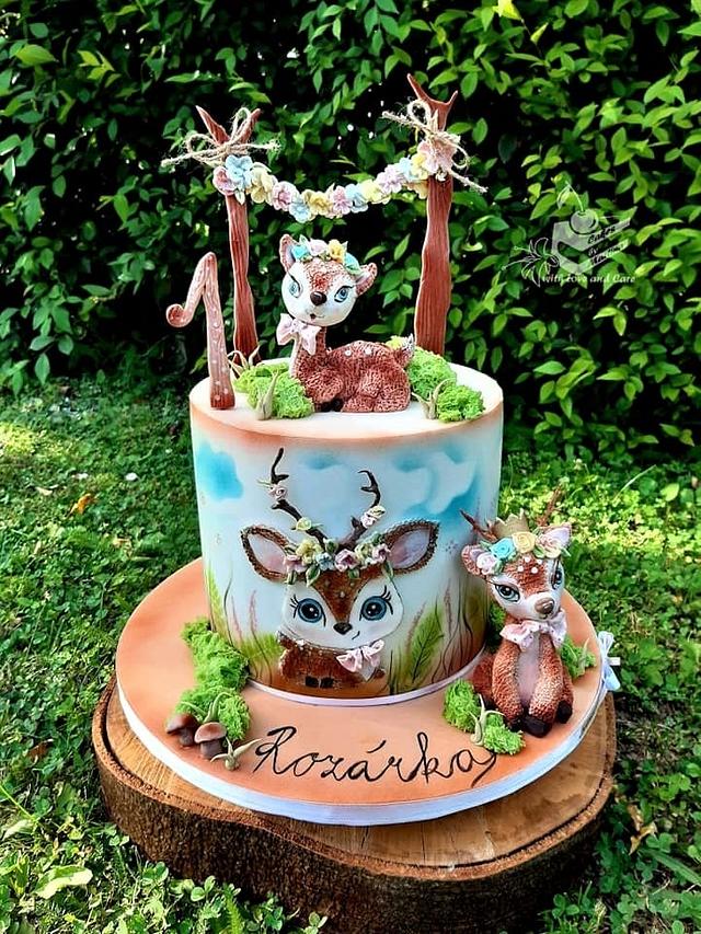 Deer Cake Decorated Cake By Cakesbymartina CakesDecor   F74424282b5f40aa85986006c0b7a872 