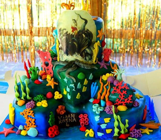 Krishna Shesha Naag Under Sea Cake Cake By Meena Cakesdecor