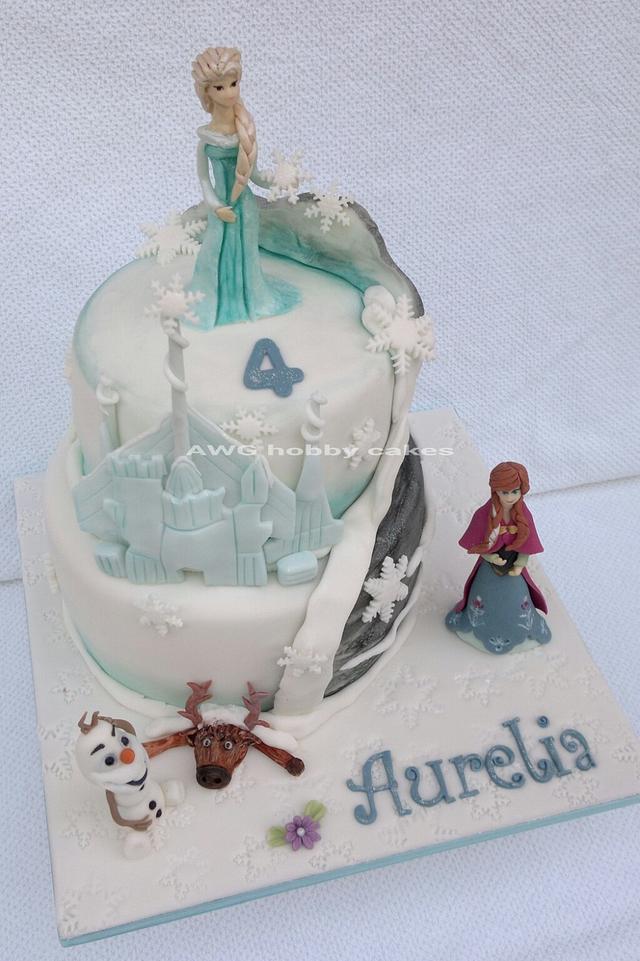 Frozen for Aurelia Decorated Cake by AWG Hobby Cakes CakesDecor