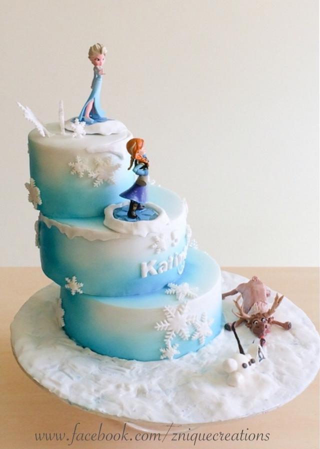 Frozen Cake - Decorated Cake By Znique Creations - Cakesdecor