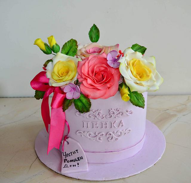 Flower box cake Decorated Cake by TortIva CakesDecor