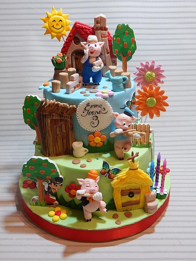 Three little piglets - Decorated Cake by Figurine Dulci - CakesDecor