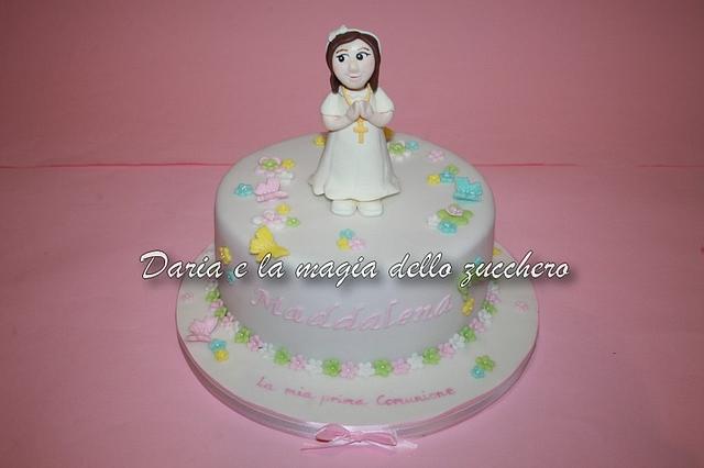 simply first communion cake - Decorated Cake by Daria - CakesDecor