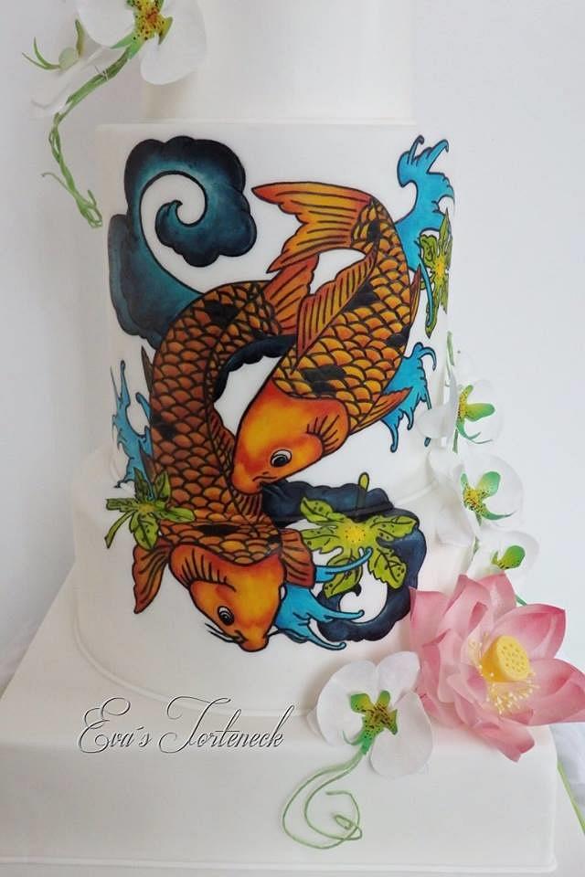 Koi Fish Wedding Cake Cake By Eva Moises CakesDecor   Fcg5lvz9ikswmrazxn3g 