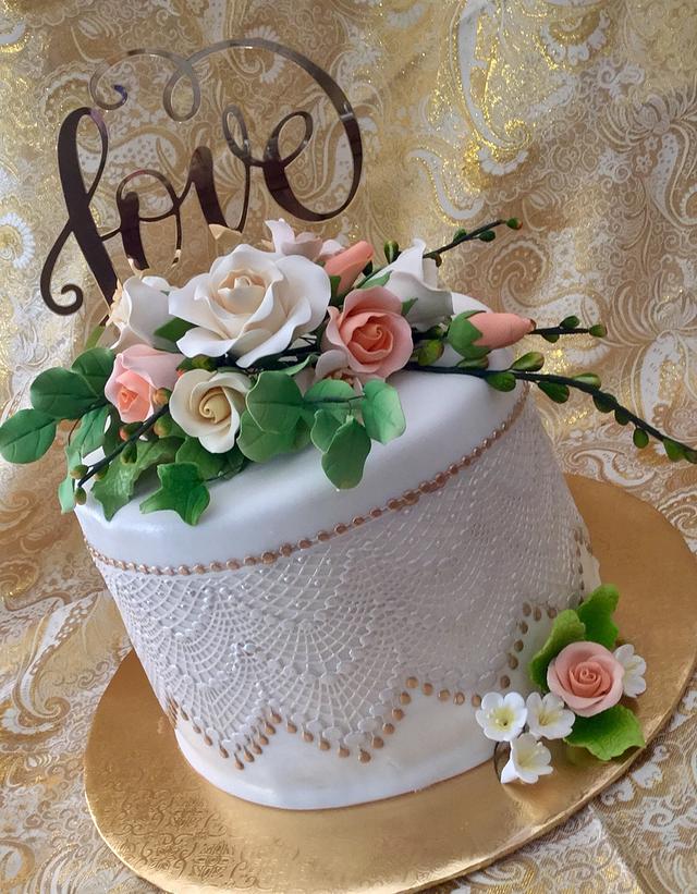 LOVE-ly Wedding Shower - Decorated Cake by Susan Russell - CakesDecor