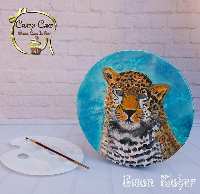 Hand painted Tiger cake
