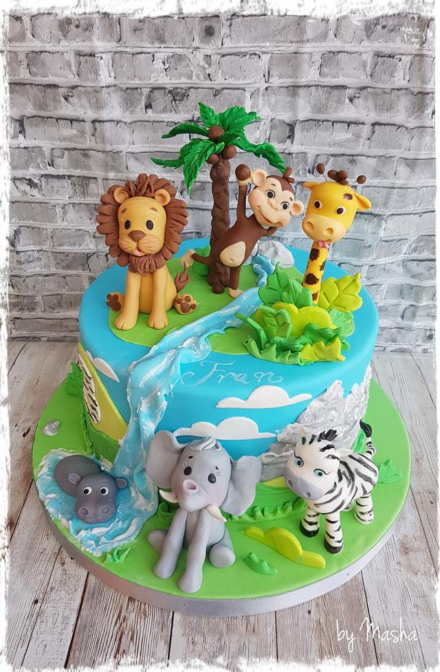 Happy jungle cake