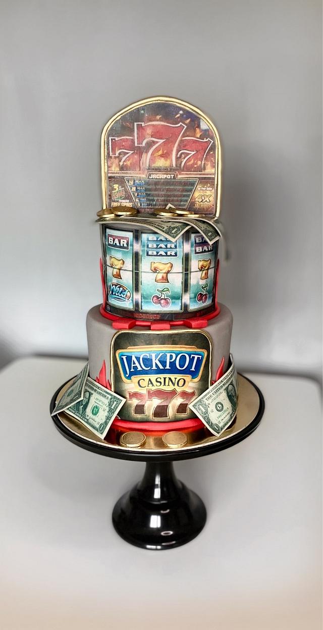 Hidden money release once lever is pulled 😋 — Jackpot pull money 3d cake  by Sooperlicious - Sooperlicious Cakes