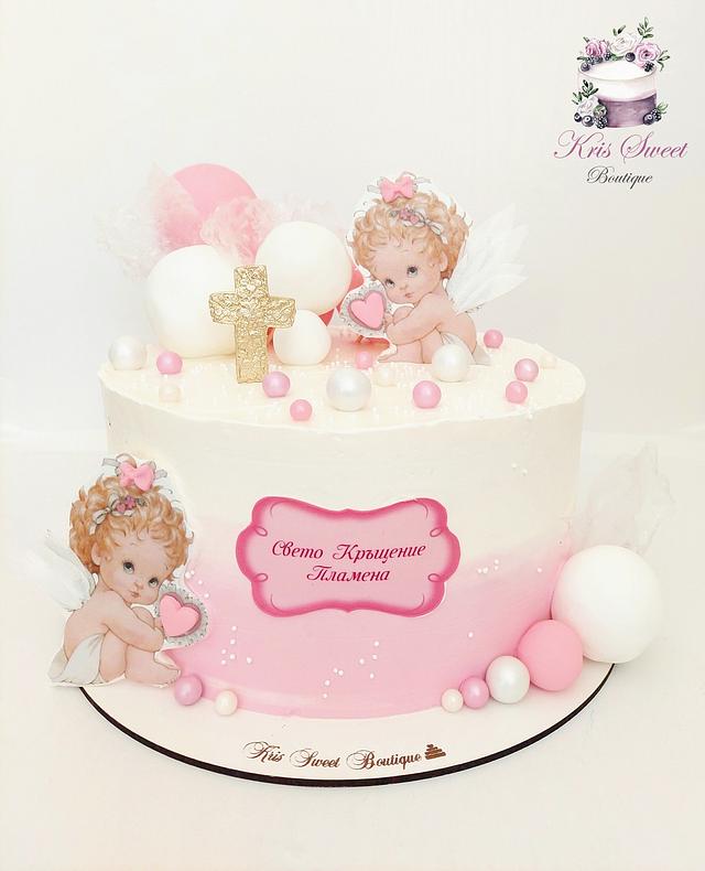 Little girl angels - Decorated Cake by Kristina Mineva - CakesDecor