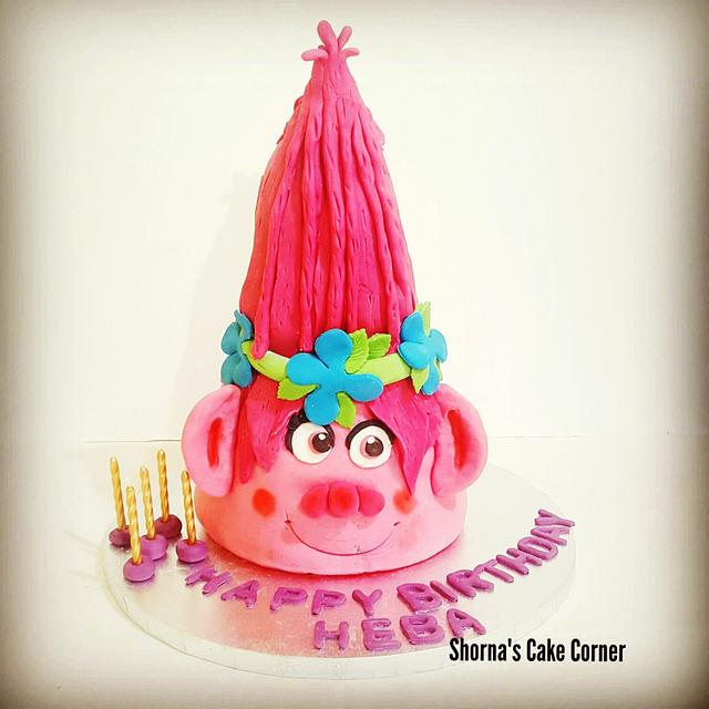 Poppy troll cake - Decorated Cake by Shorna's Cake Corner - CakesDecor