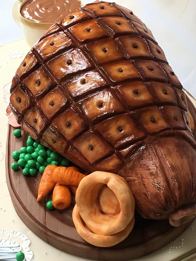 Roast ham cake - Cake by Becky - CakesDecor