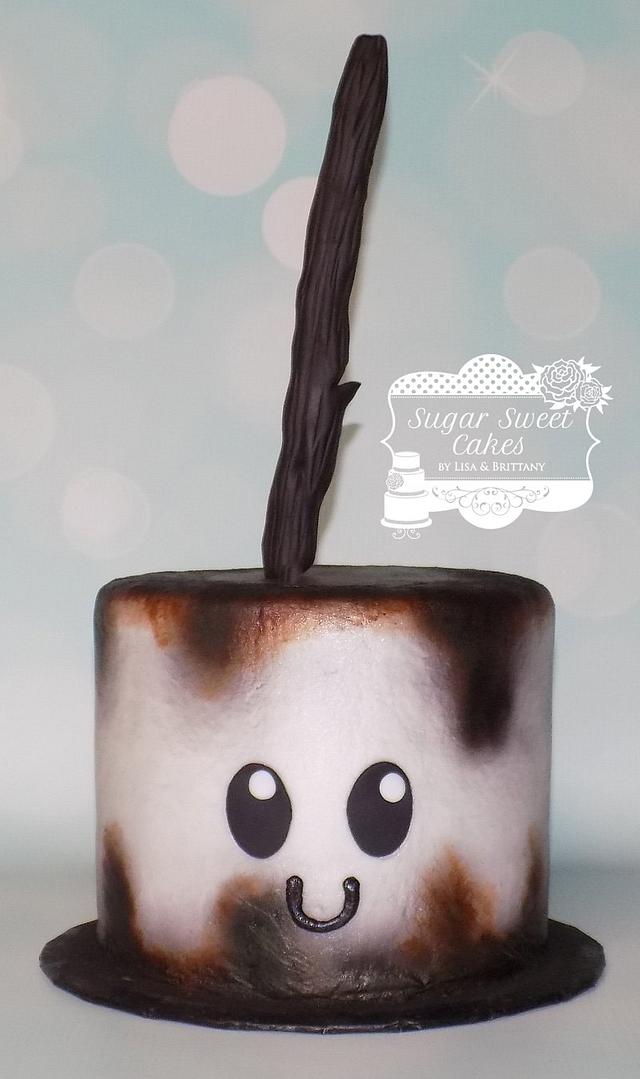 Toasted Marshmallow Decorated Cake by Sugar Sweet Cakes CakesDecor